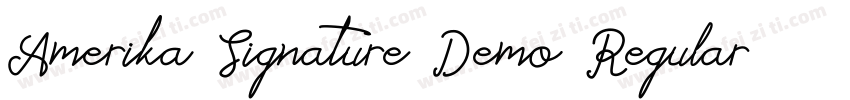 Amerika Signature Demo Regular字体转换